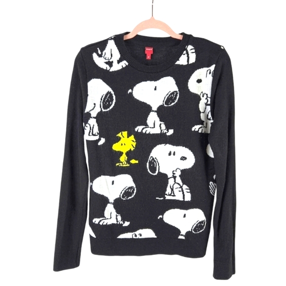 Snoopy Peanut Black Cartoon Sweater - Picture 1 of 8